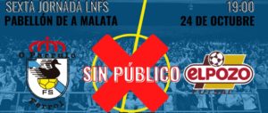El partido entre O Parrulo Ferrol y Elpozo Murcia se disputará a puerta cerrada