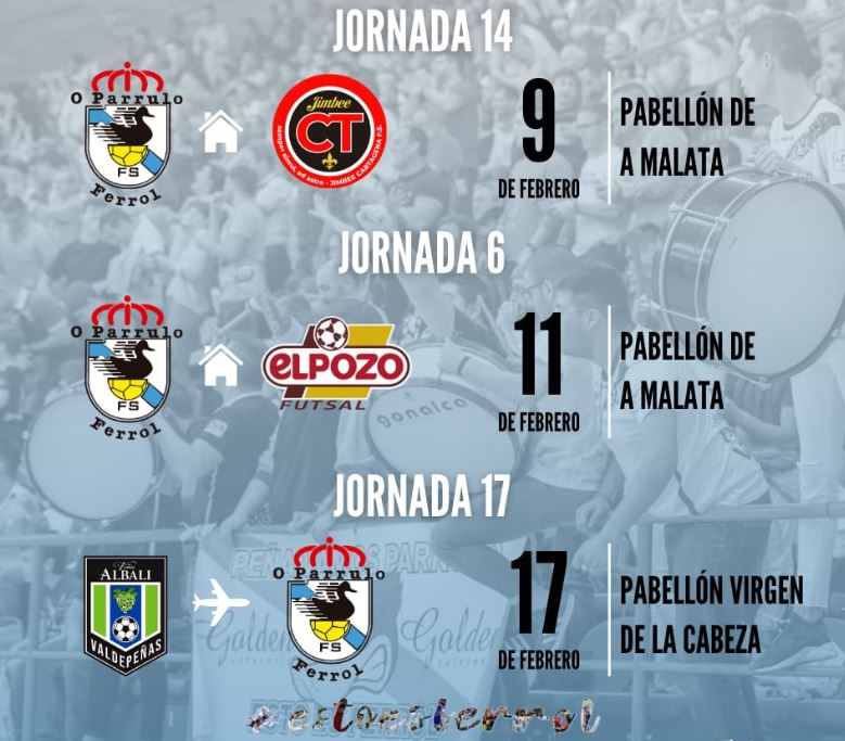 O Parrulo Ferrol ya tiene fecha para tres de sus partidos aplazados