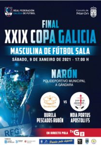 Burela Pescados Rubén y el Noia Fútbol Sala disputarán el trono gallego de la XXIX Edición de la Copa Galicia