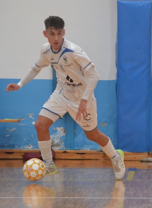 Alonso jugador del Café Candelas O Parrulo MVP Hyundai  en el partido ante el Ribeira FS