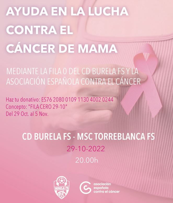 CD Burela FS organiza una Fila ¨0¨ para luchar contra el Cáncer de Mama