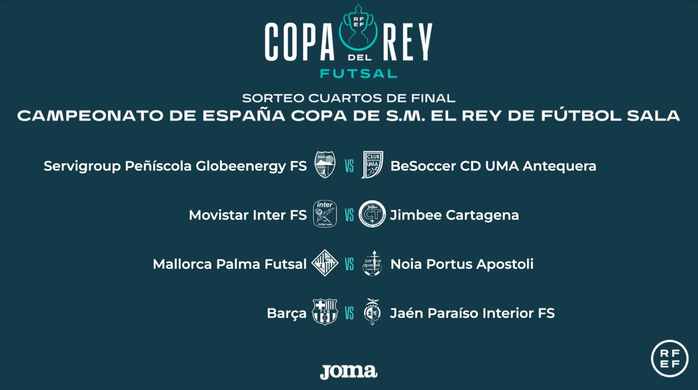 Noia Portus Apostoli se enfrentará al Mallorca Palma Futsal en la Copa del Rey
